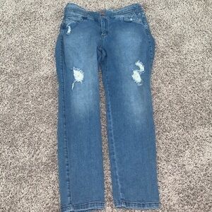 NICOLETTE‎ High Rise Shapewear distressed Jeans size 20 stretch denim